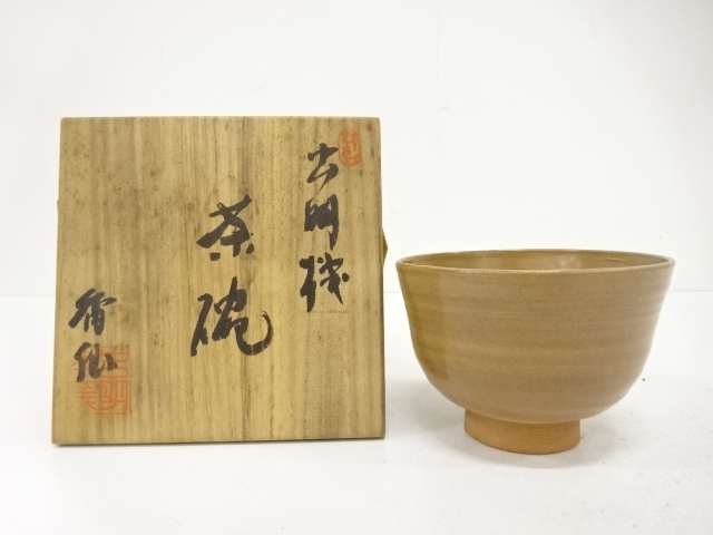 JAPANESE TEA CEREMONY / MUSHIAGE WARE TEA BOWL CHAWAN / PINE / ARTISAN WORK